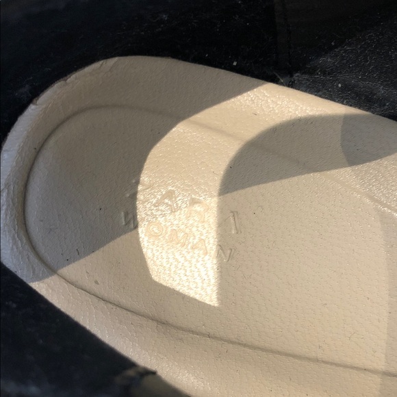 Zara Black Leather Loafers with Silver Detail - Picture 3 of 6